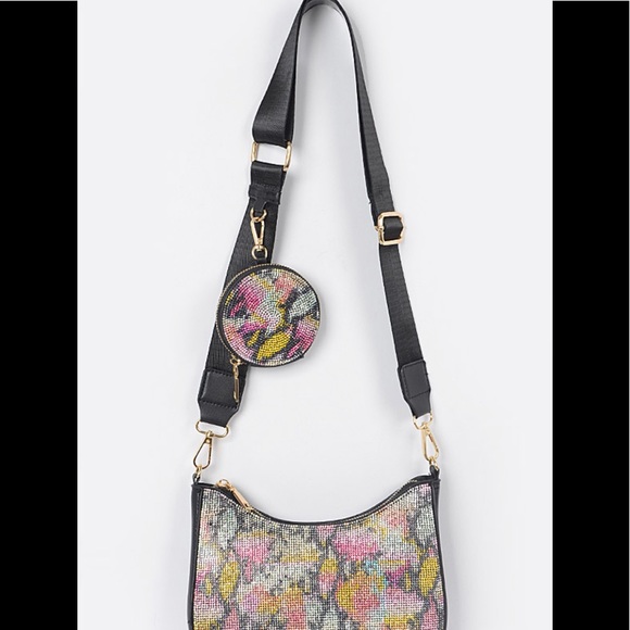 Crystalize Multicolor Snakeskin Crossbody with AirPod bag almost - Picture 4 of 6